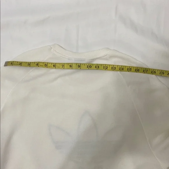 Adidas Cream , Long Sleeve Sweatshirt With Colorful Trefoil Logo.Size- XL - Picture 3 of 14